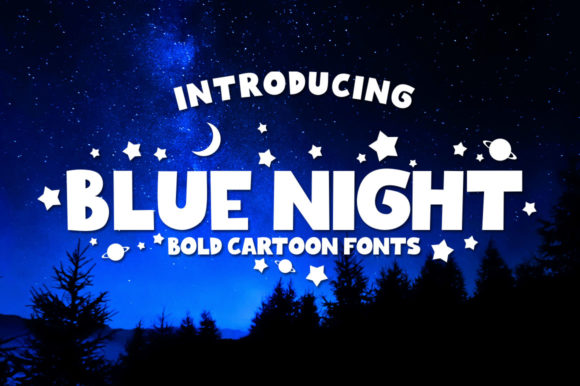 Blue Night Font for Web Design and Branding