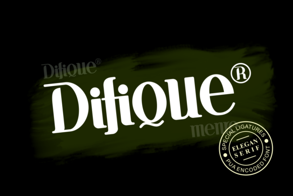 Difique Menre: A Display Font for Editorial Elegance