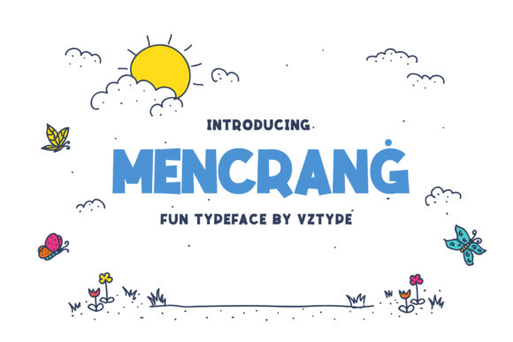 Discover Mencranġ: A Bold and Colorful Display Font for Creative Projects